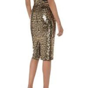 MICHAEL Michael Kors Leopard Sequined Pencil Skirt